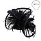Classy Fascinator with Mesh Netting and Feathers