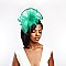 Classy Fascinator with Mesh Netting and Feathers