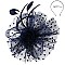 Fashionable Dotted Ruffle Mesh Floral Feather Fascinator