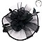 Classy Fascinator with Satin Flower Feather
