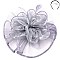 Classy Fascinator with Satin Flower Feather