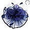 Classy Fascinator with Satin Flower Feather