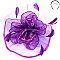 Classy Fascinator with Satin Flower Feather