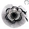 Classy Fascinator with 2tone Ribbed Flower Mesh SLHTH2183