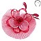 Classy Fascinator with 2tone Ribbed Flower Mesh SLHTH2183