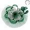 Classy Fascinator with 2tone Ribbed Flower Mesh SLHTH2183