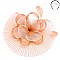Classy Fascinator with 2tone Ribbed Flower Mesh SLHTH2183