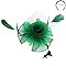 Classy Fascinator with Small Rose Mesh Feather