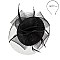 Classy Fascinator With Med Woven Mesh Ruffle SLHTH2205