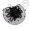 SATIN FLOWER MESH VEIL FASCINATOR