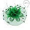 SATIN FLOWER MESH VEIL FASCINATOR