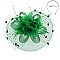 SATIN FLOWER MESH VEIL FASCINATOR