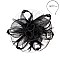 Classy Fascinator with Mesh 3 Flower Feather SLHTH2260