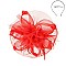 Classy Fascinator with Mesh 3 Flower Feather SLHTH2260