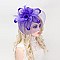 Classy Fascinator with Mesh 3 Flower Feather SLHTH2260
