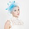 Classy Fascinator with Mesh Floral Feather