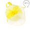 Classy Fascinator with Mesh Floral Feather