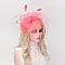 Classy Fascinator with Mesh Floral Feather