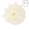 Classy Fascinator With Gem Mesh Floral Feather