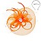Classy Fascinator With Gem Mesh Floral Feather