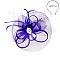 Classy Fascinator With Gem Mesh Floral Feather