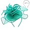 Classy MESH FLORAL FEATHER CAP Fascinator