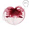 FEATHERED MESH VEIL LOOP FLOWER FASCINATOR