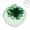 FEATHERED MESH VEIL LOOP FLOWER FASCINATOR