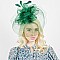 FEATHERED MESH VEIL LOOP FLOWER FASCINATOR