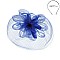 FEATHERED MESH VEIL LOOP FLOWER FASCINATOR