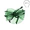 LOOP RIBBON AND FEATHER MESH FASCINATOR