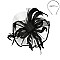 WILD FEATHER LOOP SATIN TRIM MESH FASCINATOR