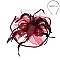 WILD FEATHER LOOP SATIN TRIM MESH FASCINATOR