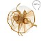 WILD FEATHER LOOP SATIN TRIM MESH FASCINATOR