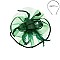 WILD FEATHER LOOP SATIN TRIM MESH FASCINATOR