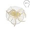 WILD FEATHER LOOP SATIN TRIM MESH FASCINATOR