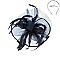 WILD FEATHER LOOP SATIN TRIM MESH FASCINATOR