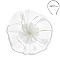 FEATHER POM ON SATIN TRIM MESH