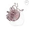 TRENDY SINAMAY FASCINATOR WITH ROSE AND MESH VEIL