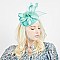TRENDY SINAMAY FASCINATOR WITH ROSE AND MESH VEIL