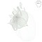 TRENDY SINAMAY FASCINATOR WITH ROSE AND MESH VEIL