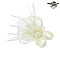 WOVEN ROSE FEATHER FASCINATOR PIN