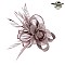 WOVEN ROSE FEATHER FASCINATOR PIN
