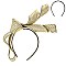 Unique Fascinator with Satin Bow RHINESTONE Trimmed