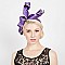 Unique Fascinator with Satin Bow RHINESTONE Trimmed