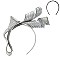 Unique Fascinator with Satin Bow RHINESTONE Trimmed