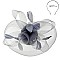 DERBY TILT MESH FLOWER FEATHERS FASCINATOR