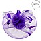 DERBY TILT MESH FLOWER FEATHERS FASCINATOR