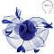 DERBY TILT MESH FLOWER FEATHERS FASCINATOR