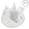 DERBY TILT MESH FLOWER FEATHERS FASCINATOR